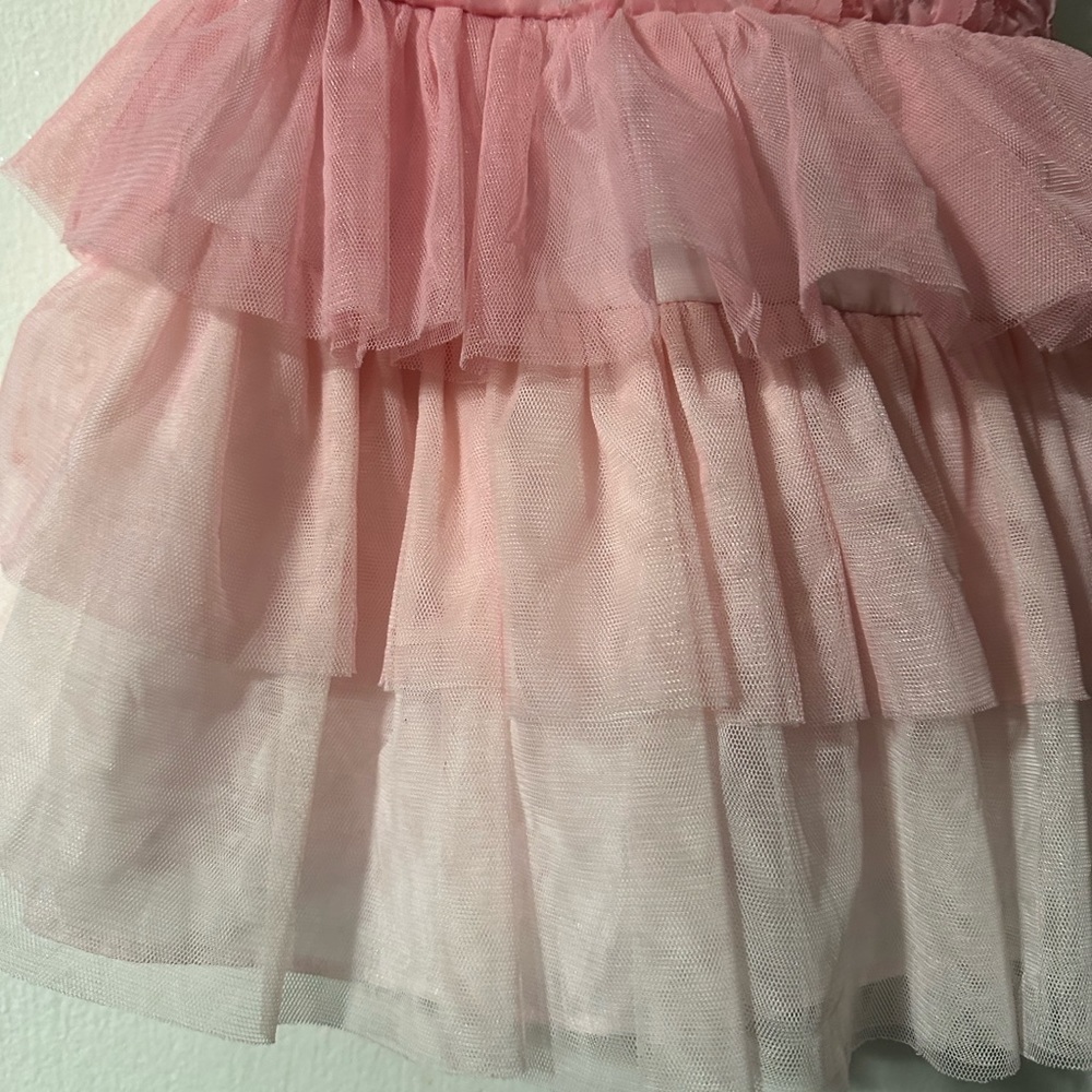 Bonnie Jean Exclusive Ruffle 12 moth dress monochromatic 3 tone pinks - Picture 3 of 6
